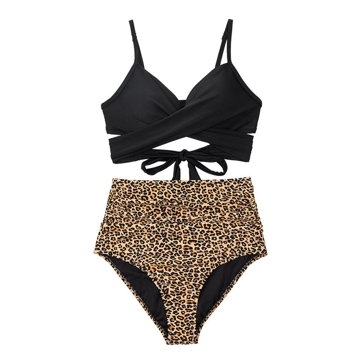 Modieuze gele Dames High Waist Bikini Bodine. Comfortabele high waist fit voor een sexy strandlook.