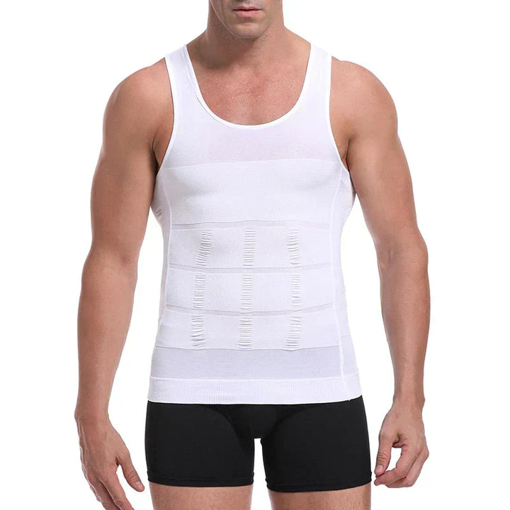 Comfortabel heren shapewear compressie onderhemd, discreet onder kleding te dragen.