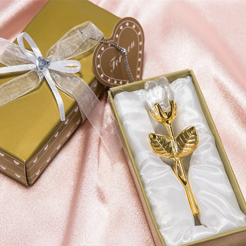 Eeuwige glazen roos, teken van liefde en genegenheid. Luxe Valentijnscadeau voor dames.
