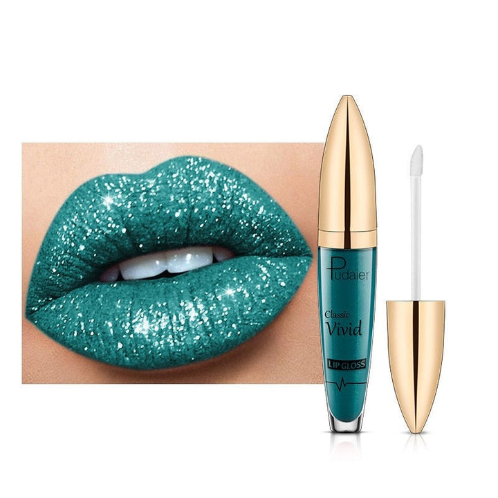 Dameslippen met SparklingGloss glitter lipgloss, voor een schitterende, langhoudende make-up look.