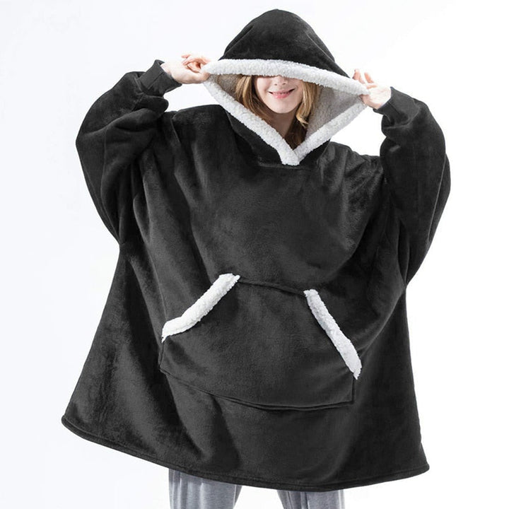 Warme uniseks loungewear, deze hoodie deken is een must-have.