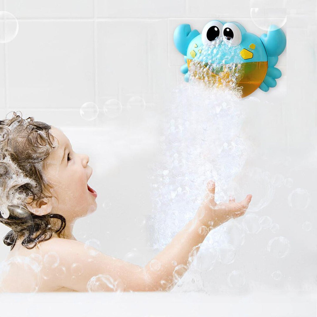 Vrolijke krab bubbelmachine, CrabFun badspeelgoed, creëert plezierige bubbels voor peuters in de badkamer.