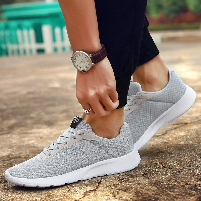 Comfortabele grijze heren casual sneakers voor de herfst, perfect voor dagelijks gebruik.