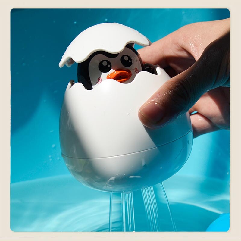 Set van 2 uitkomende ei badspeelgoed voor baby's, leuk cadeau. Dieren speelgoed voor plezierige badtijd.