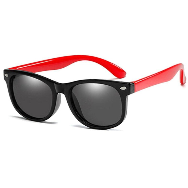 Speeltuin-proof kinderzonnebril, UV400, onbreekbaar Wayfarer model voor zorgeloos spelen.