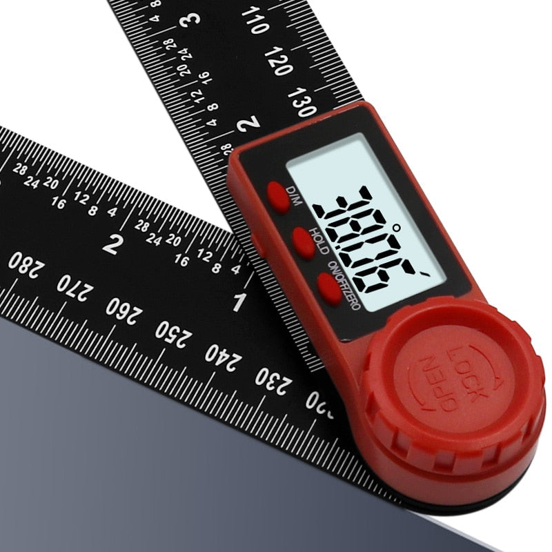Digitale hoekmeter voor nauwkeurige hoekmetingen bij klussen en doe-het-zelf projecten, essentieel gereedschap.