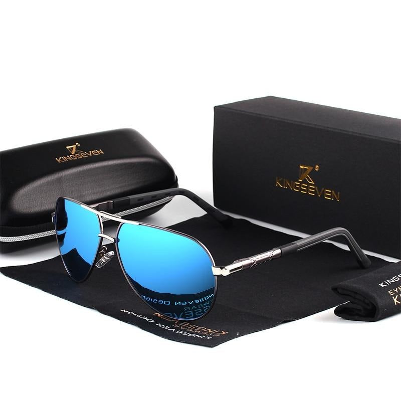 Klassieke heren zonnebril in retro design, polariserend en UV400, perfect voor elke outfit.