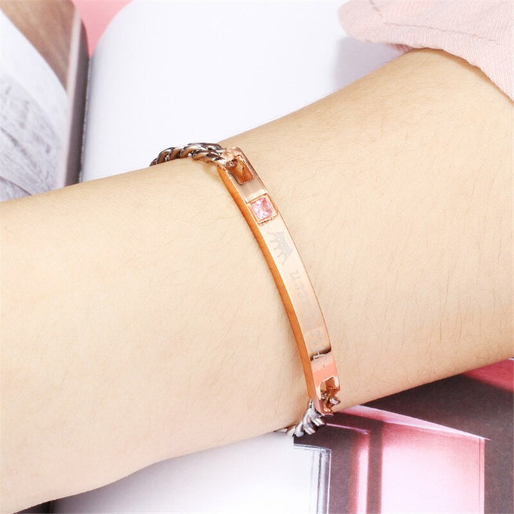 Romantisch Valentijnsdag cadeau: stijlvolle partner armband, ideaal geschenk voor man en vrouw.