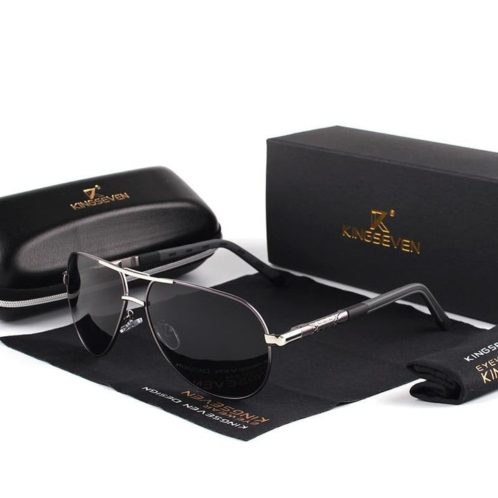 UV400 polariserende mannenglas, een modieuze retro zonnebril die optimale oogbescherming biedt.