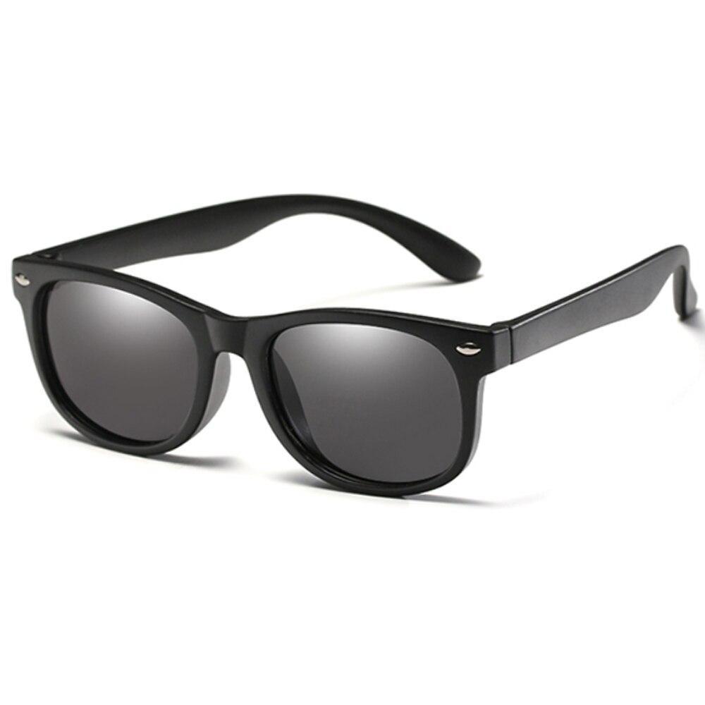 Cadeau: onbreekbare UV400 kinderzonnebril (3-8 jaar), flexibel Wayfarer design.