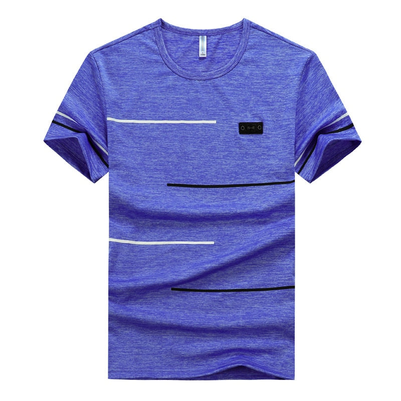 Detail van het comfortabele, ademende heren sport T-shirt; ideaal voor optimale prestaties tijdens training.
