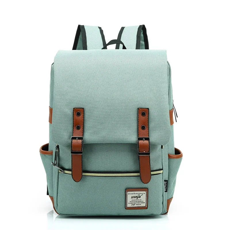 Unisex waterdichte Oxford rugzak gedragen aan de voorkant, toont capaciteit en comfort. Perfect als werktas.