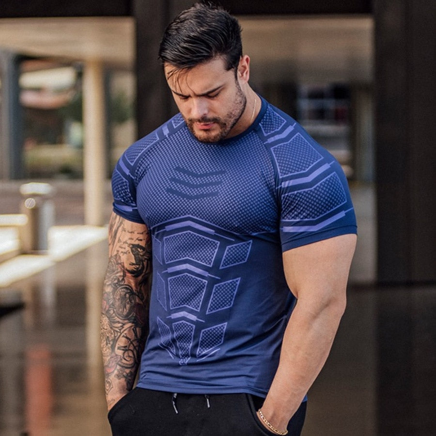 Strakke pasvorm heren fitness T-shirt Richard, sneldrogend en comfortabel voor elke sport.