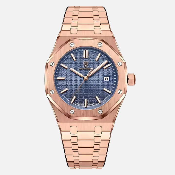 Stijlvol en elegant herenhorloge van geborsteld roestvrij staal met een tijdloos design. Klassiek accessoire.