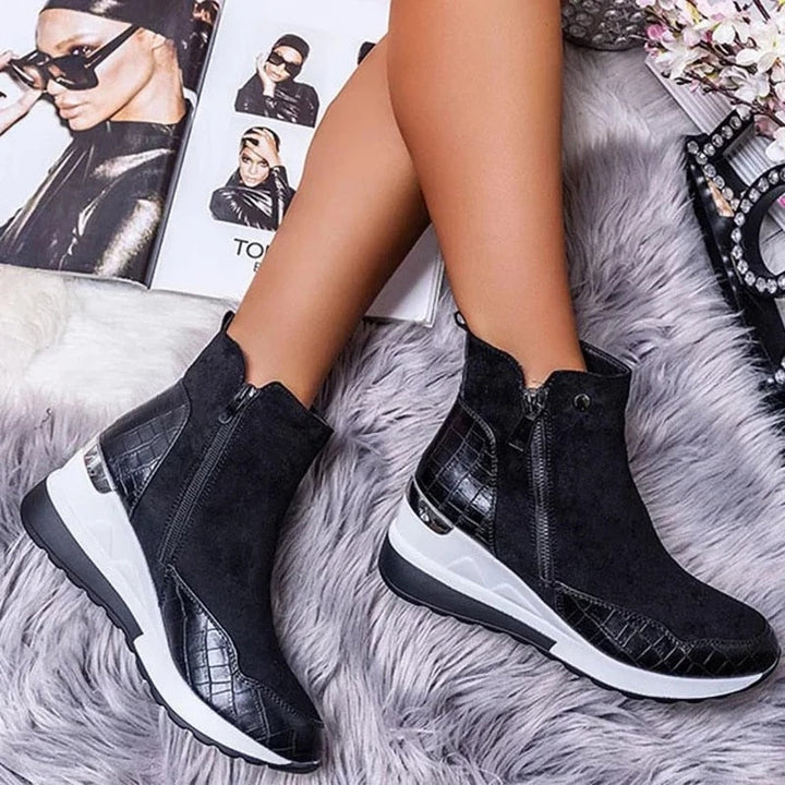 Comfortabele dames enkellaarsjes met praktische rits. Elegante damesschoenen, perfect voor dagelijkse stijl.