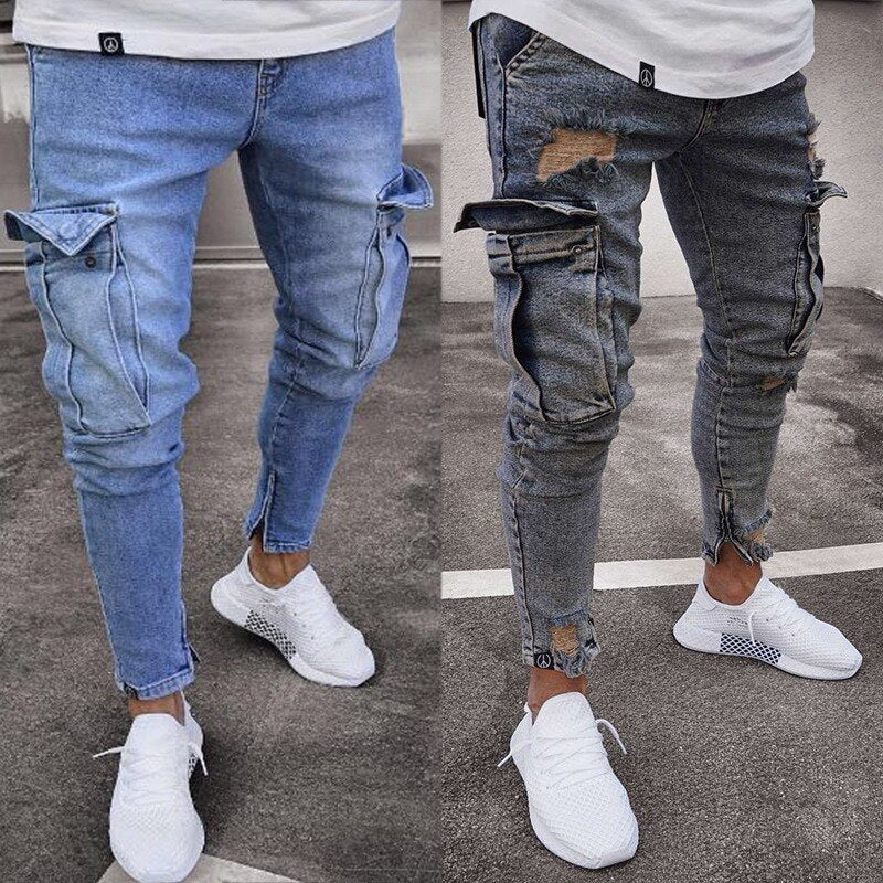 Comfortabele heren cargo broek, perfect voor een relaxte streetwear outfit. Veelzijdige casual mode met zijzakken.
