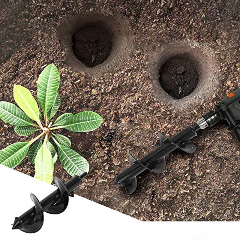 Grondboor voor boormachine, maakt gaten in de aarde voor efficiënt tuinieren. Onmisbaar accessoire voor elke tuinliefhebber.