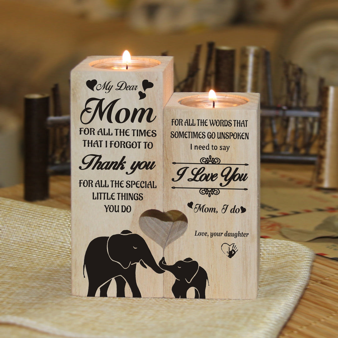 Hartverwarmende kaarshouder 'Dochter aan Mama', ideaal Moederdag cadeau voor mama. Symboliseert liefde en warmte.