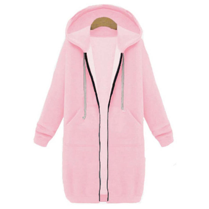 Casual lange jas met capuchon voor dames, perfecte buitenkleding voor herfst & winter.