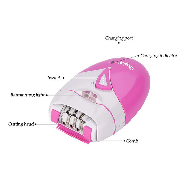 Compact draadloos ontharingsapparaat voor dames. Ideaal voor effectieve persoonlijke verzorging thuis of onderweg.