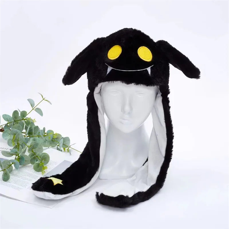 Pluizige berenmuts met bewegende oren, unisex en schattig voor feestjes en kerst.