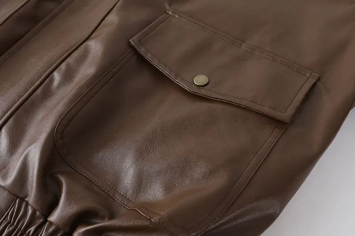Elegante Amanda leren damesjas, warme bovenkleding met comfortabele vintage stijl.