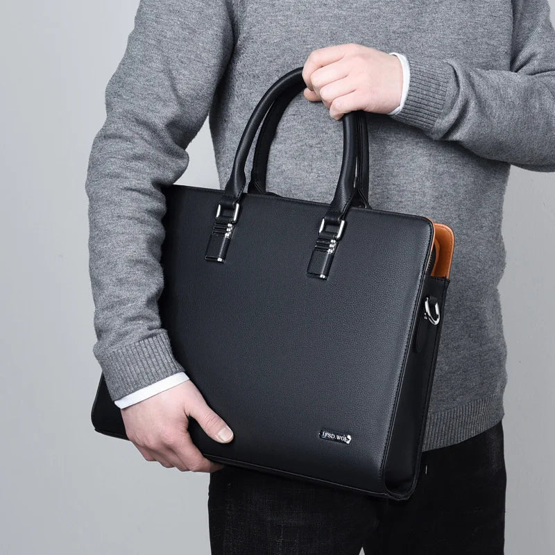 Elegante Portaro kantoortas met stevig handvat en ritssluiting, veilige opslag voor uw laptop.