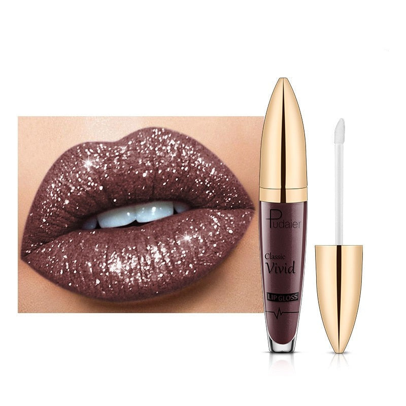 Ontdek de schoonheid van SparklingGloss dames glitter lipgloss, geeft intense shimmer aan lippen.
