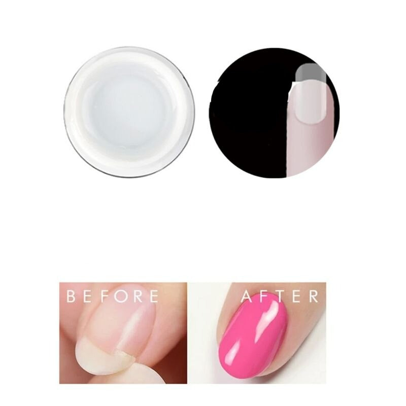 Dames nagelgel van AlisaNails, transparant voor onzichtbare nagelversterking en snelle reparatie.
