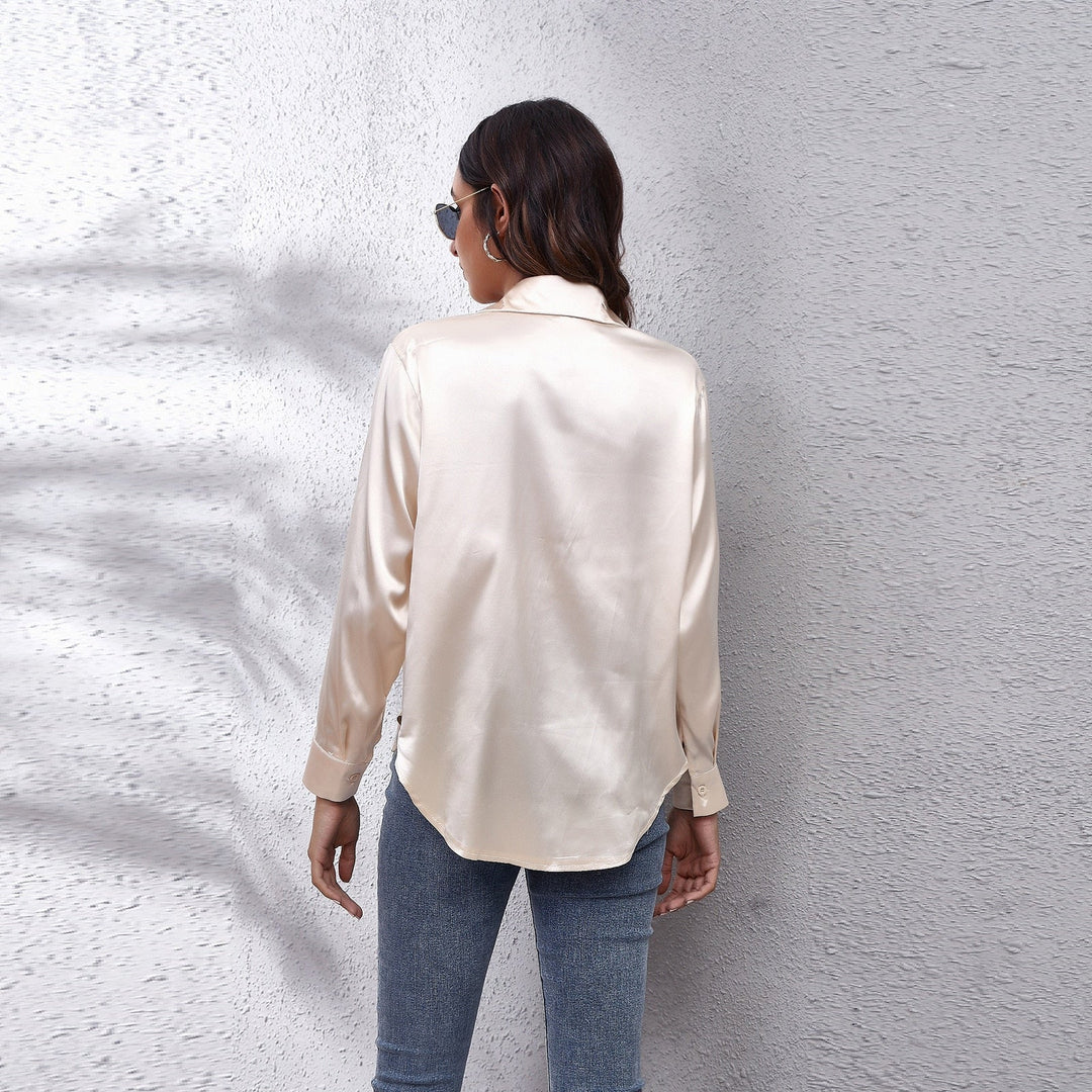 Dames Shila blouse, gestyled voor een elegante zomerlook. Luchtige modieuze top met lange mouwen, veelzijdig en comfortabel.