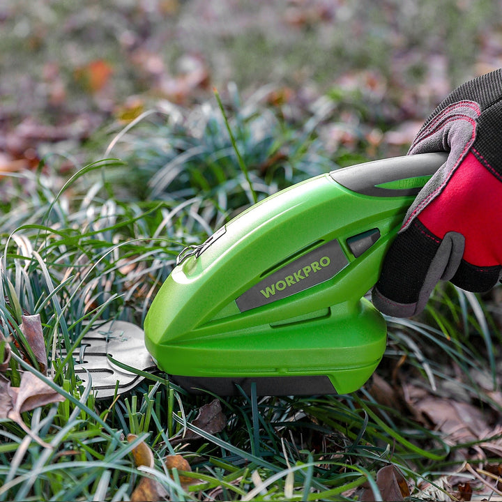 Lichtgewicht elektrische heggenschaar in gebruik, perfect voor snel en moeiteloos tuinonderhoud.
