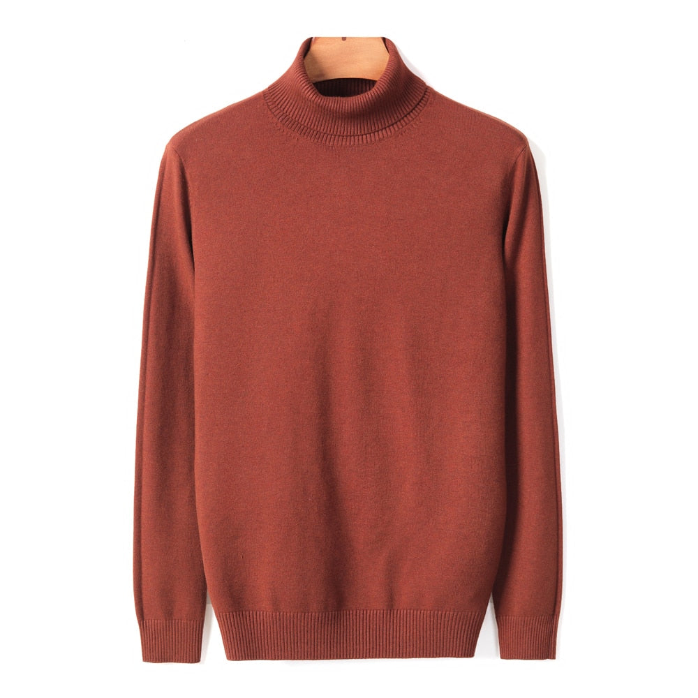 Heren coltrui met hoge nek, biedt extra warmte en stijlvolle bescherming in de winter.