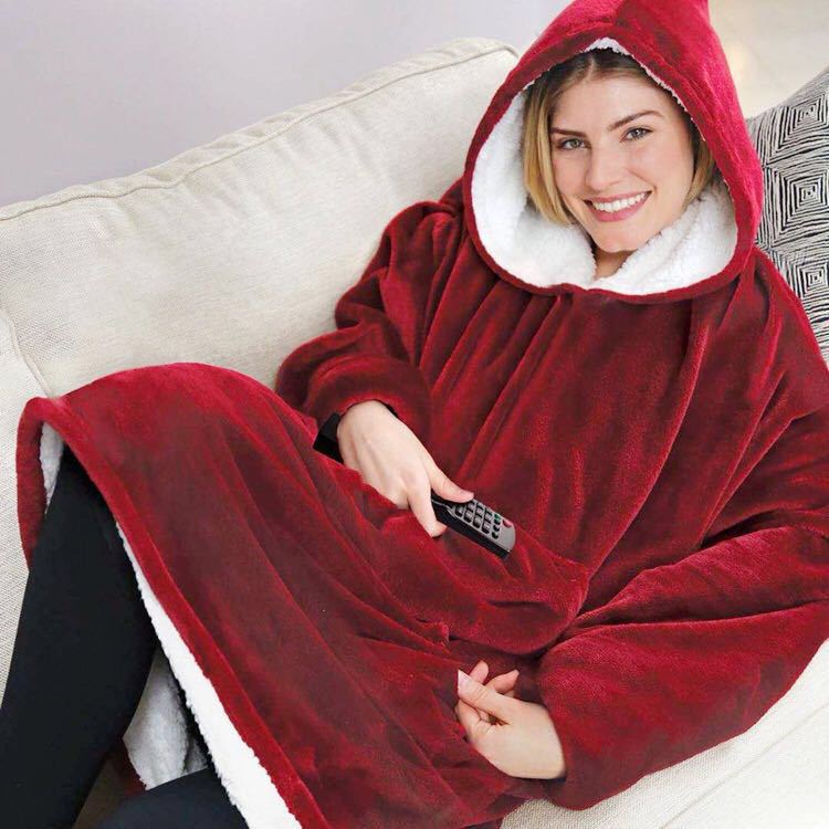 Heerlijk warme dekenjas van zacht pluche, jouw ultieme cosy winter essential.