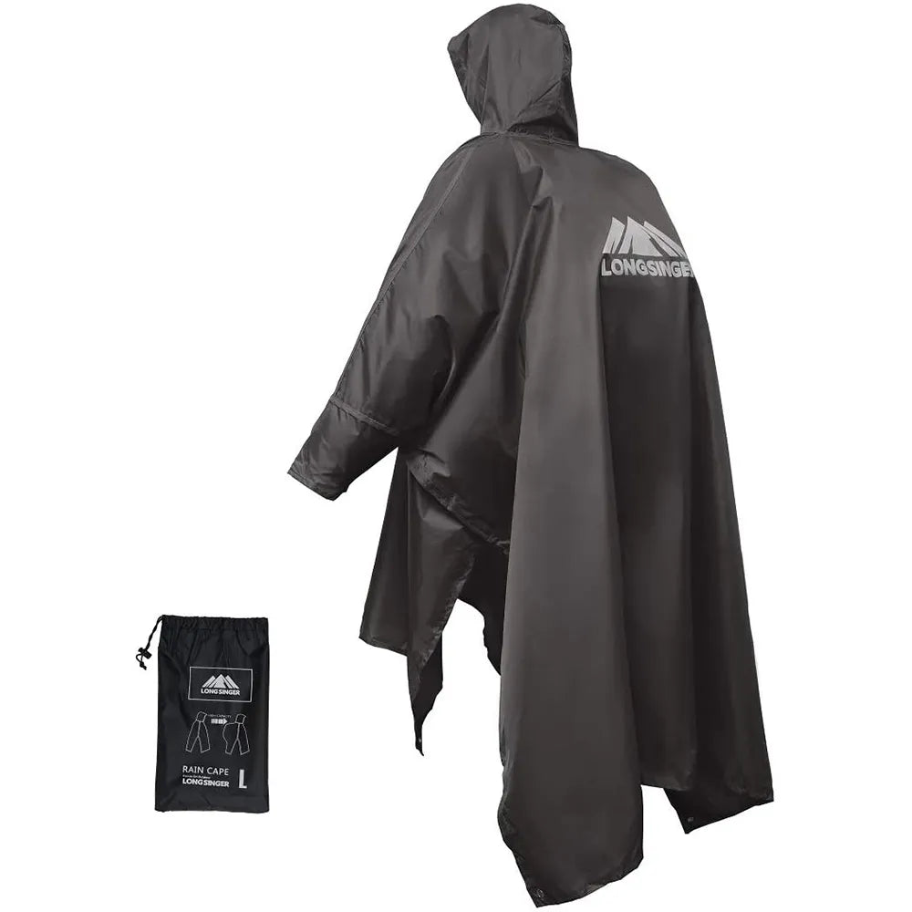Waterdichte SANDSBERGORIGINALS 3-in-1 regenponcho voor outdoor, wandelen en kamperen.