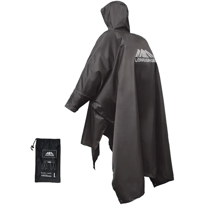 Waterdichte SANDSBERGORIGINALS 3-in-1 regenponcho voor outdoor, wandelen en kamperen.