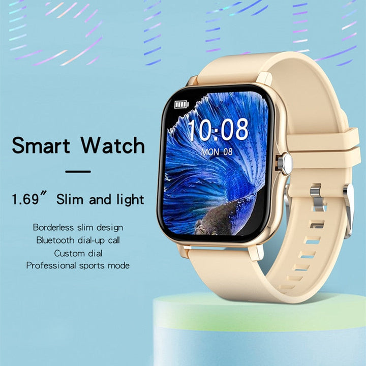 Zilveren dames smartwatch RoboWatch met zwarte siliconen band, veelzijdig en smart.