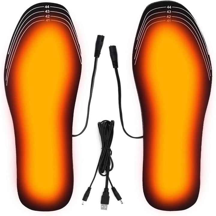 Hoogwaardige verwarmde inlegzolen voor heren, comfortabel en USB oplaadbaar voor optimale warmte.