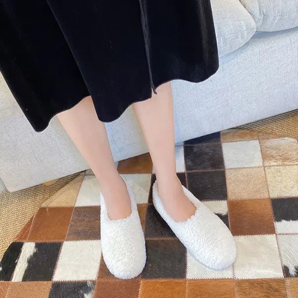 Suède-look winter ballerina's, damesschoenen met warme voering, stijlvol en cosy.