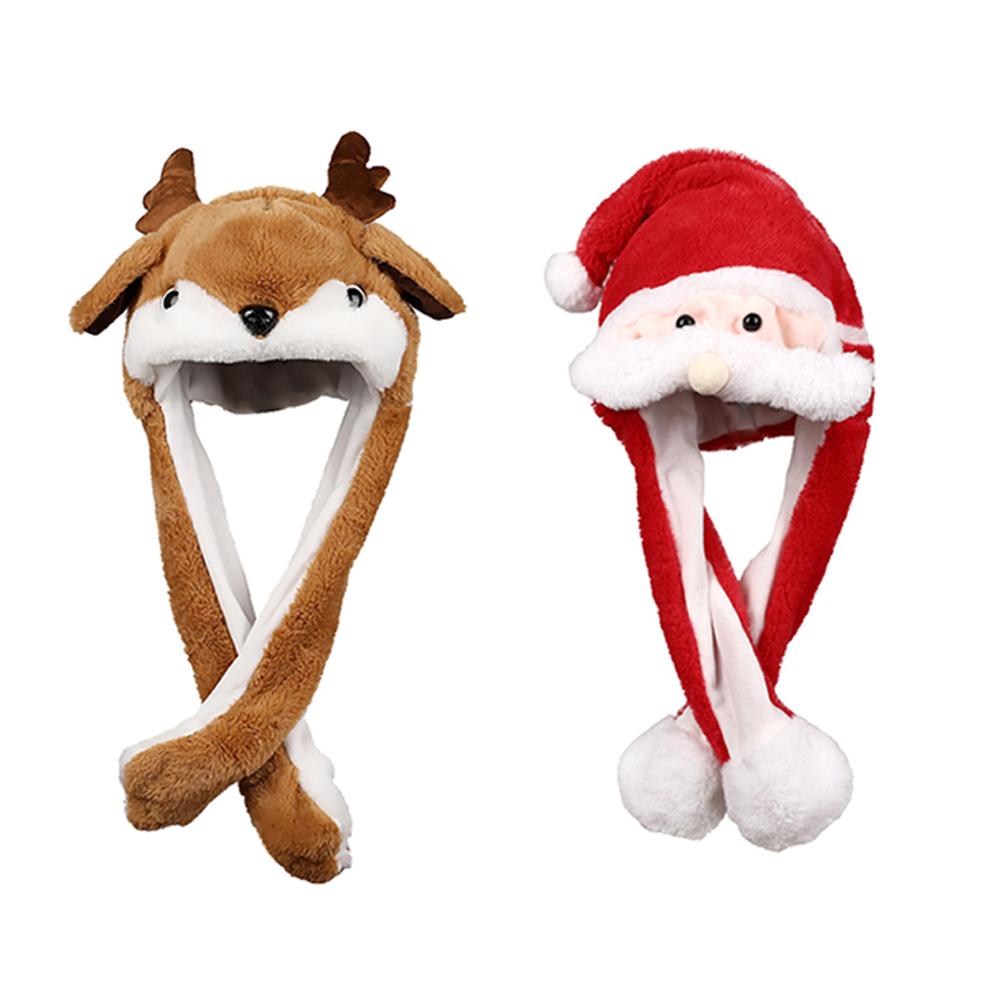 Leuke pluche rendier Kerstmuts, perfect voor warme feestdagen. Een unieke wintermuts voor unisex gebruik.
