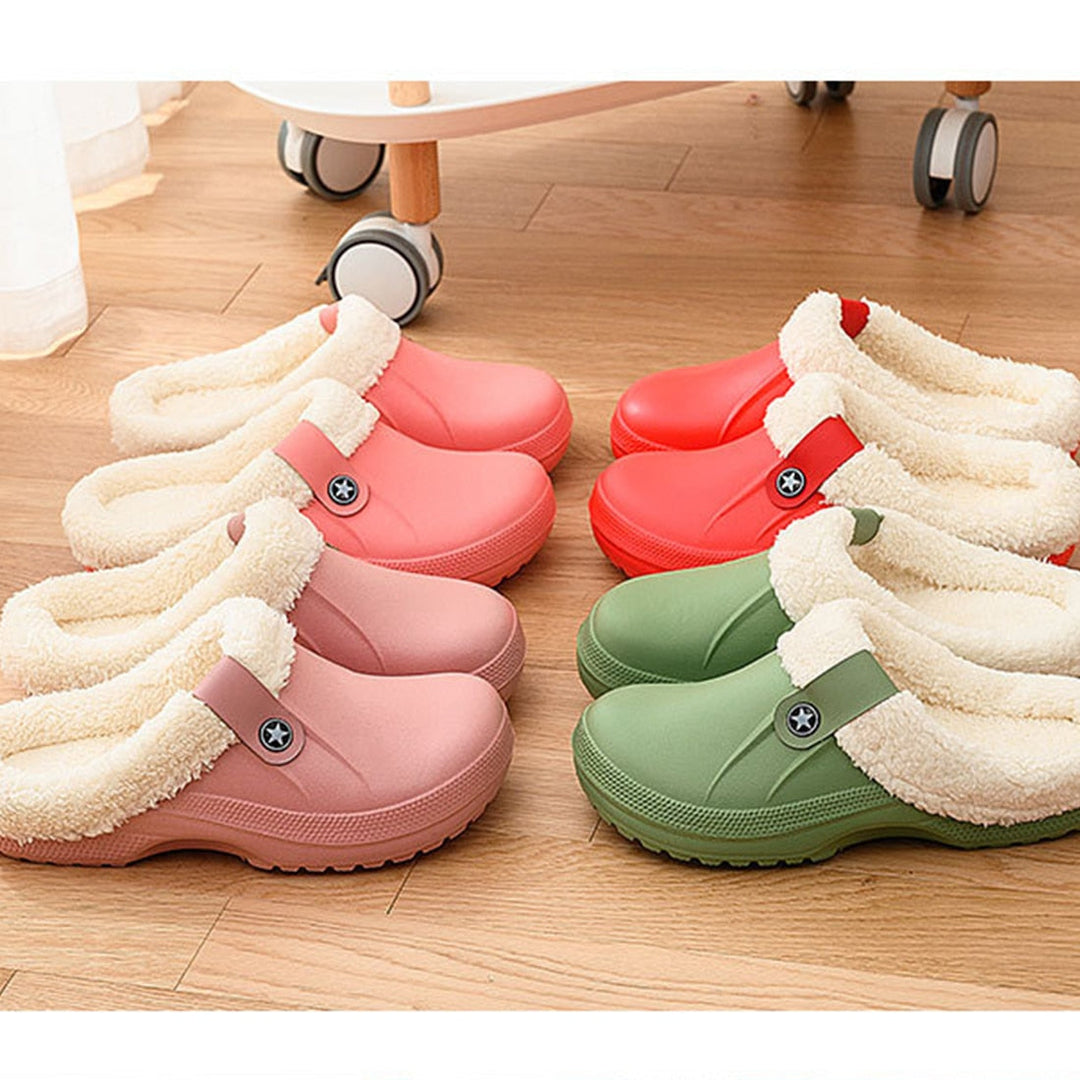 Unisex waterdichte warme huissloffen met zachte pluche voering, ideaal voor comfort thuis.