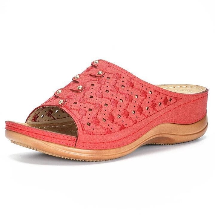 Dames instapper sandalen, orthopedisch en comfortabel, ontworpen met voetsteun. Ademend design voor langdurig comfort.