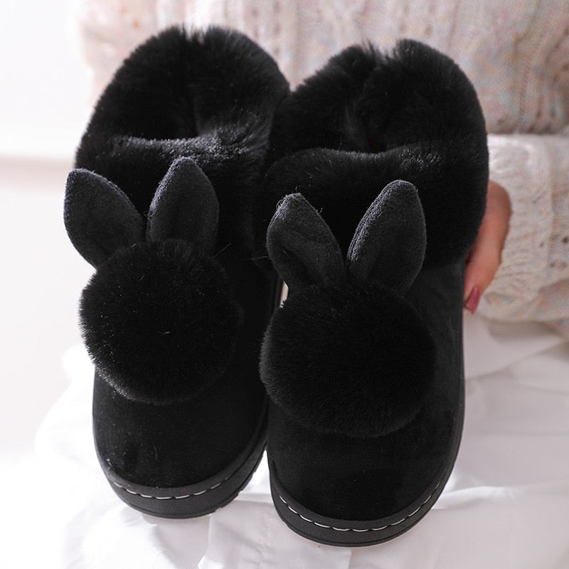 Warme dames huisschoenen, bunny pantoffels, ideaal voor comfort in de winter. Super zacht en knus voor thuis.