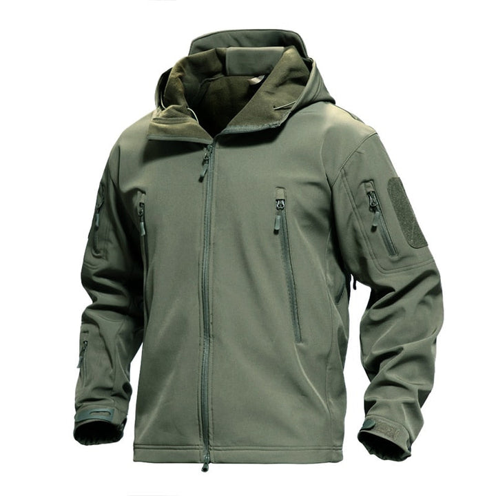 Stijlvolle heren army jas, winddicht en waterafstotend, perfect als najaarsjack voor casual en outdoor mode.
