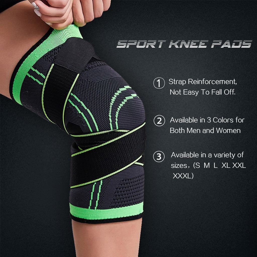 Unisex kniebrace voor fitness en sport, biedt compressie en stabiliteit, helpt bij gewrichtspijn.