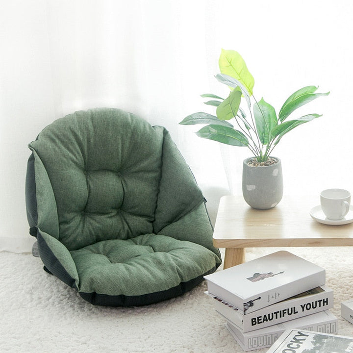 Ergonomisch traagschuim zitkussen voor optimale rugondersteuning en drukvermindering.