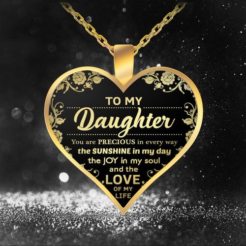 Stijlvolle goudkleurige dames ketting 'Liefde van Moeder', speciaal sieraad en persoonlijk dochter cadeau.