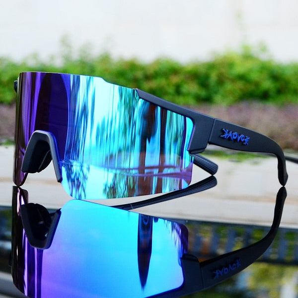 Veloshade uniseks sportbril met spiegelglas, perfect voor buitensport, hardlopen en fietsen, UV-beschermend.