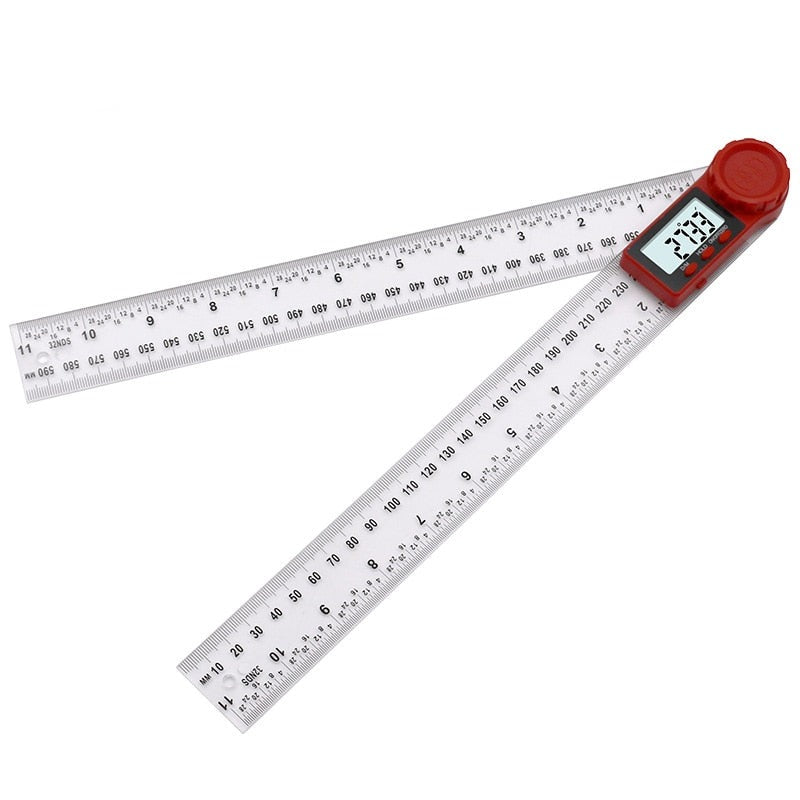 Robuuste digitale hoekmeter voor accurate hoekmetingen; essentieel meetgereedschap voor bouw en precisie.