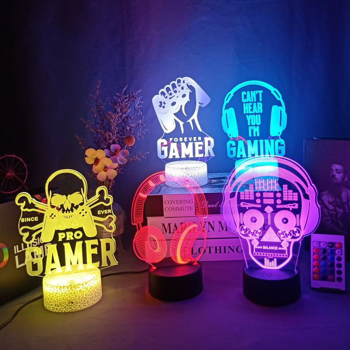 Strak design gaming lamp met betoverende LED verlichting voor sfeervolle avonden in je kamer.