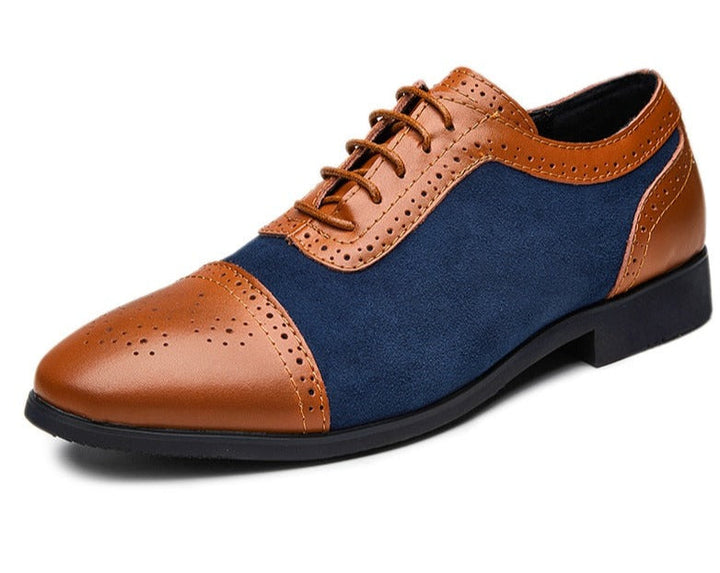 Stijlvolle zwarte leren heren business schoenen, perfect voor een professionele zakelijke look.